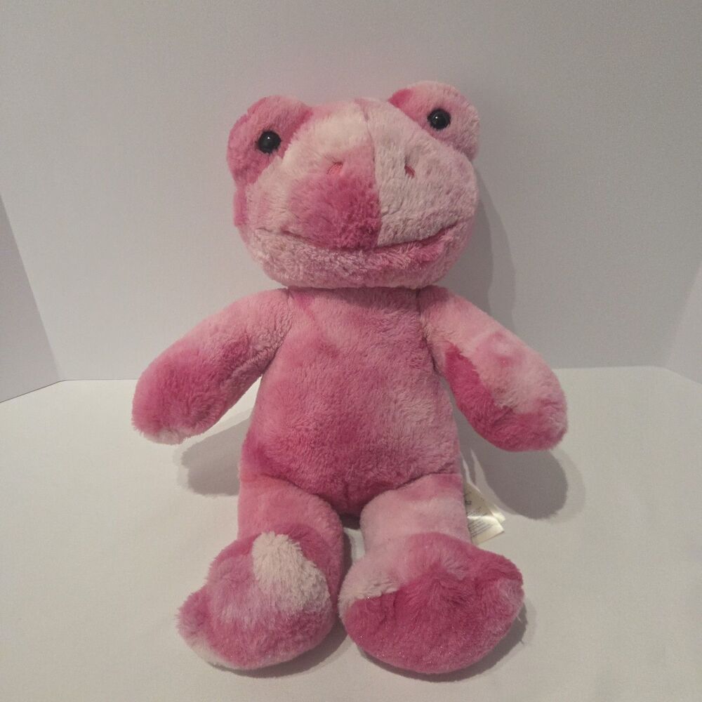 Build A Bear Pink Frog 'TOADally' Tie Dye - 16" Plush Stuffed Animal Toy BAB